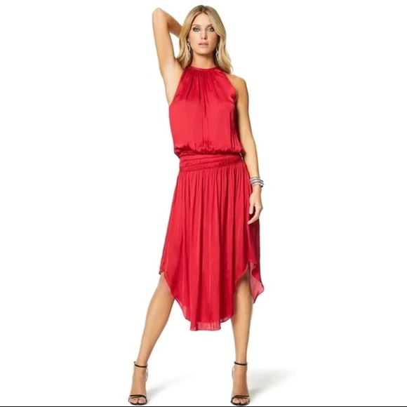 Ramy Brook Dresses & Skirts - NWT Ramy Brook Audrey Sleeveless Halter Drop Waist Midi Dress . Size Small